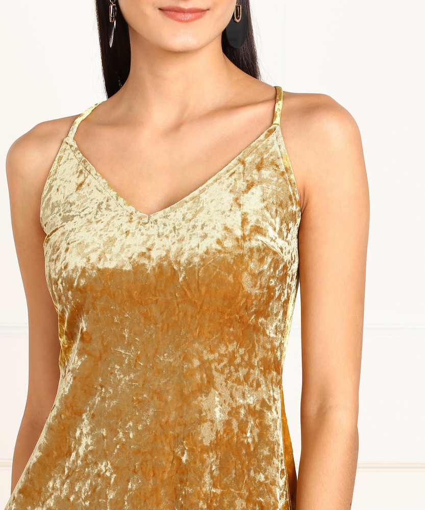 Forever 21 gold velvet dress hot sale