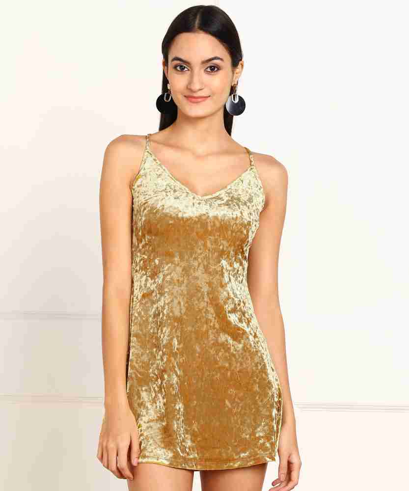 FOREVER 21 Women A line Gold Dress Buy FOREVER 21 Women A line Gold Dress Online at Best Prices in India Flipkart