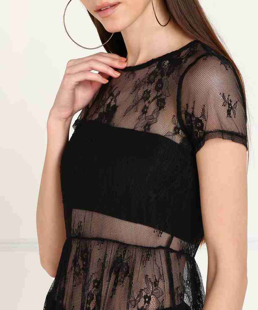 Forever 21 black mesh dress hot sale