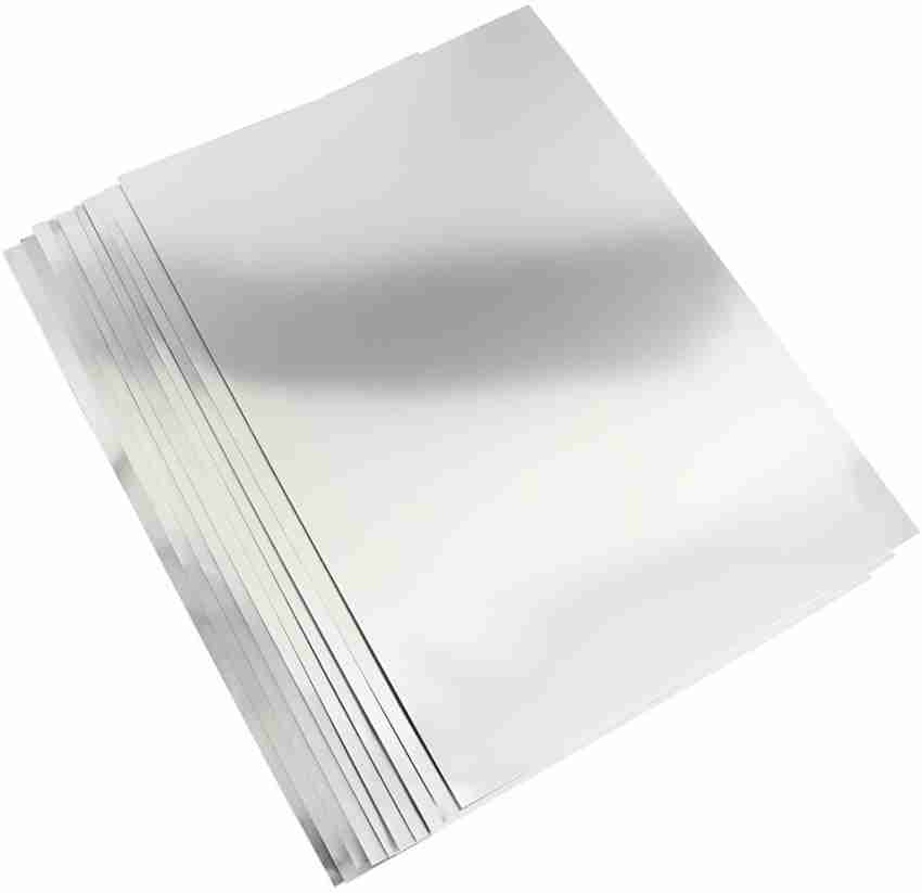 R H lifestyle MPS11 SILVER 10 pcs Metallic Craft Paper for  DIY Unruled A4 120 gsm Coloured Paper - Coloured Paper
