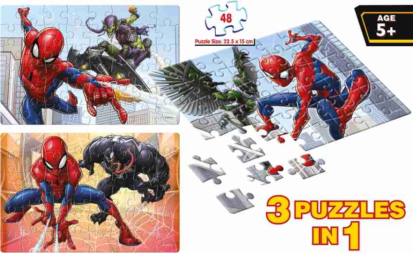 Puzzle 3x48 Spiderman, 40 - 99 pieces