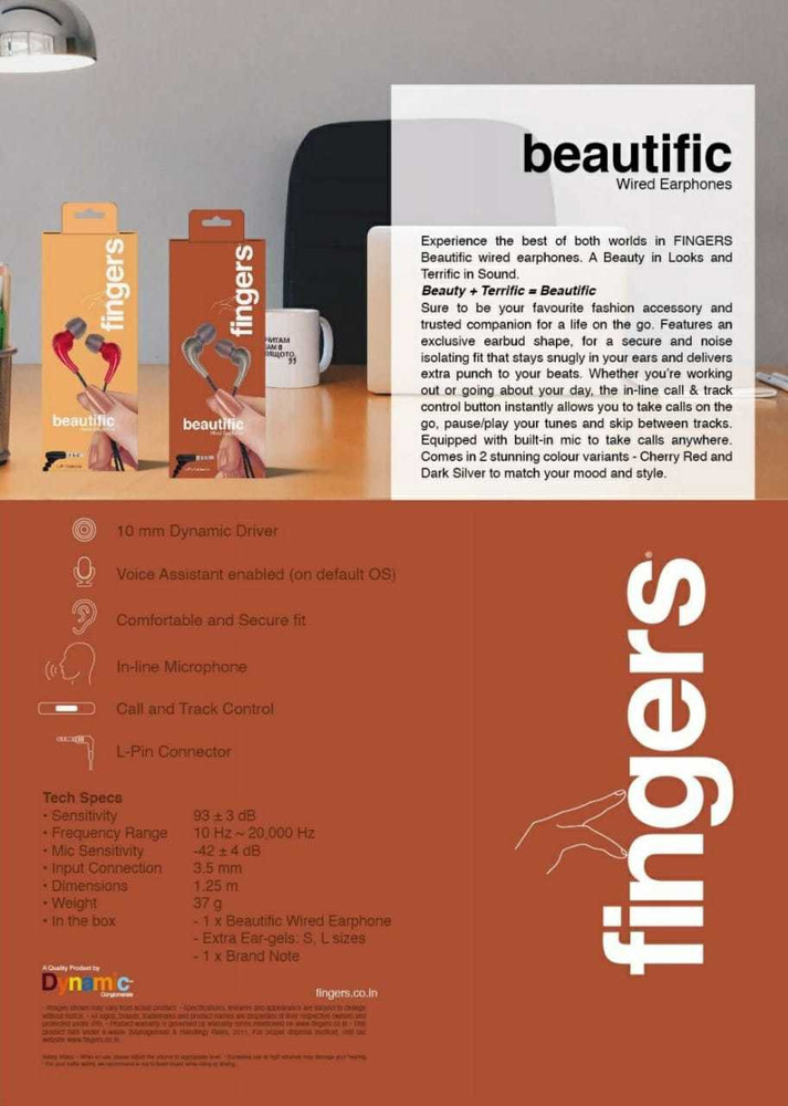Fingers new arrivals beautific earphones