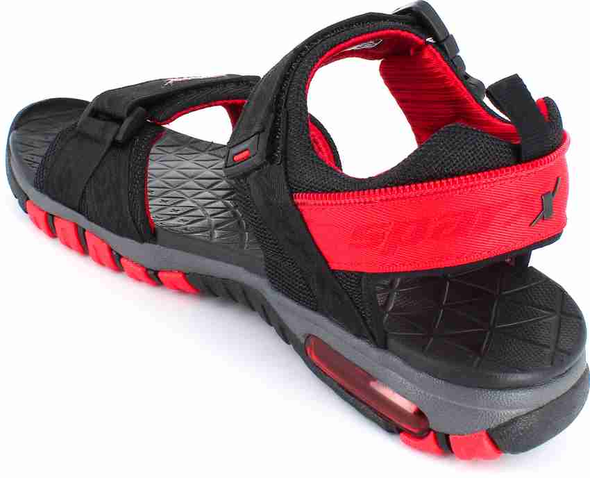 Sparx sandals red black top