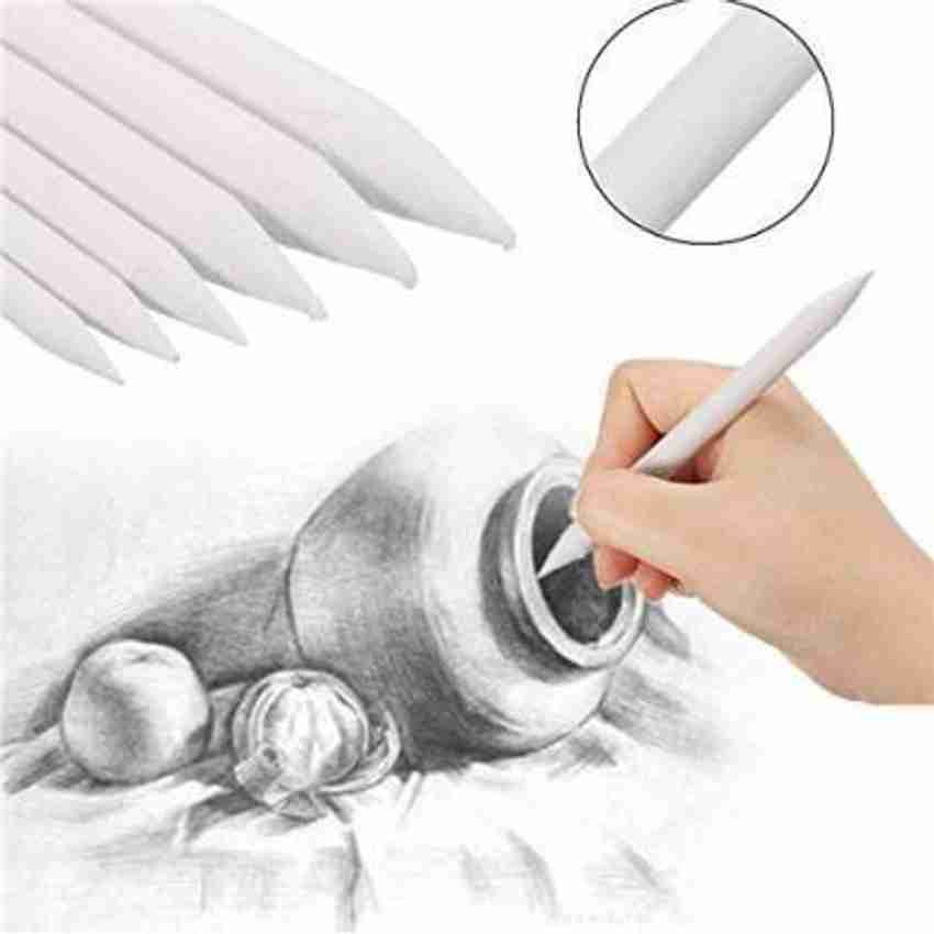 Flipkart Definite White Paper Blending Stump and Tortillion for Student Artists Sketching Drawing Shading Art Pastel Charcoal Set of 6 Paper Stump Set For Shading