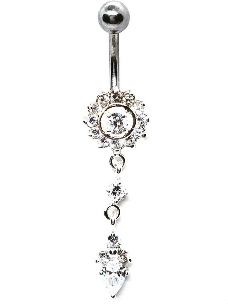 ADARSH JEWELLERS Belly piercing Sterling Silver Stainless Steel Beaded Dangling Charm Price in India Buy ADARSH JEWELLERS Belly piercing Sterling Silver Stainless Steel Beaded Dangling Charm Online at...