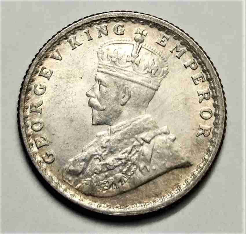 Aranyak Hobby British India 1/4 Rupee 1926 King George V 2.92g UNC