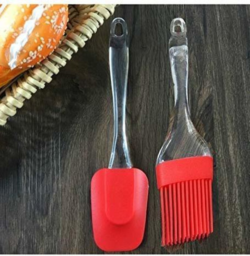 1pc Bbq Brush Set With Silicone Long Handle Oil Brush & Baking Brush