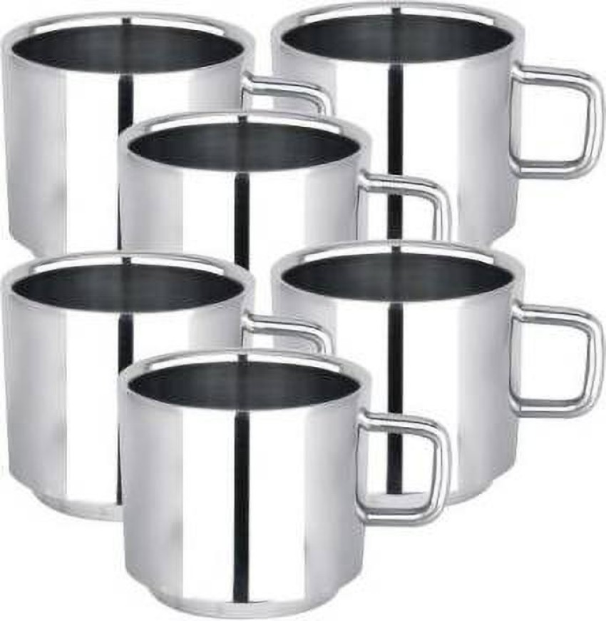 150 mL Silver Mukundam Stainless Steel Double Wall Cup, Packaging Type:  Box, Size: 6 Inch ( H ) at Rs 380/box in Hapur