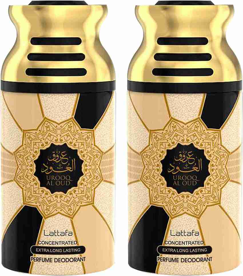 Lattafa Urooq Al Oud Perfumed Body Spray 250ml Pack 0f 2 Body