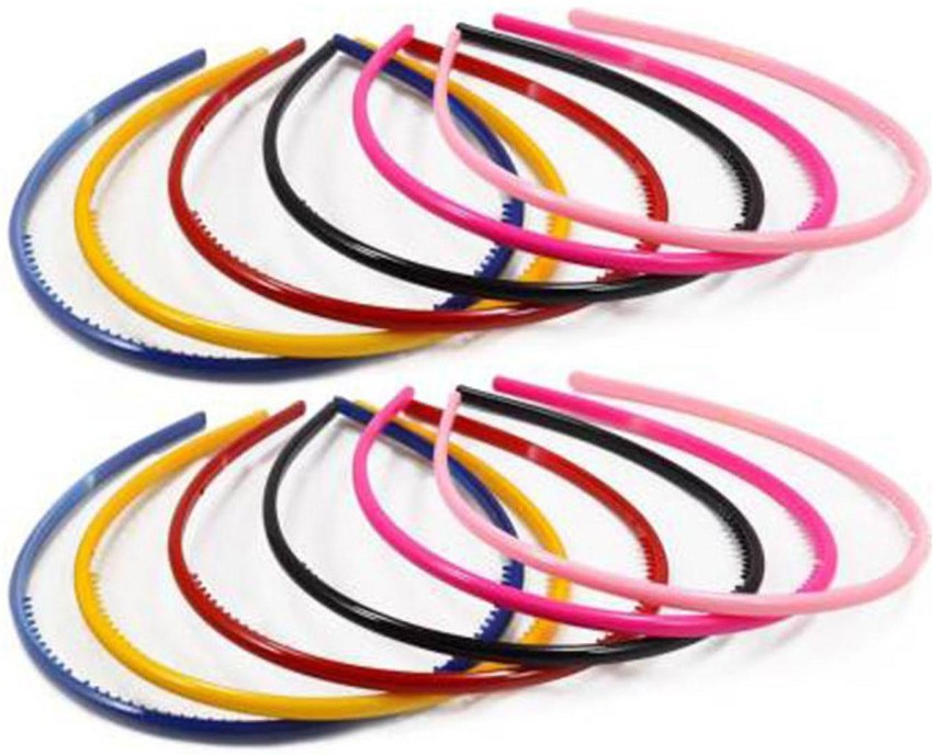 Black tripple row headband plastic alice hair band