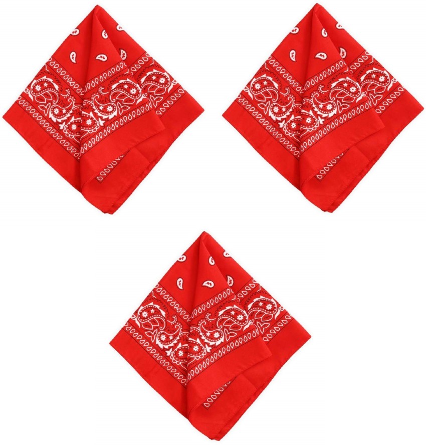 100% Cotton Red Bandana Paisley Design Print on Great Quality of
