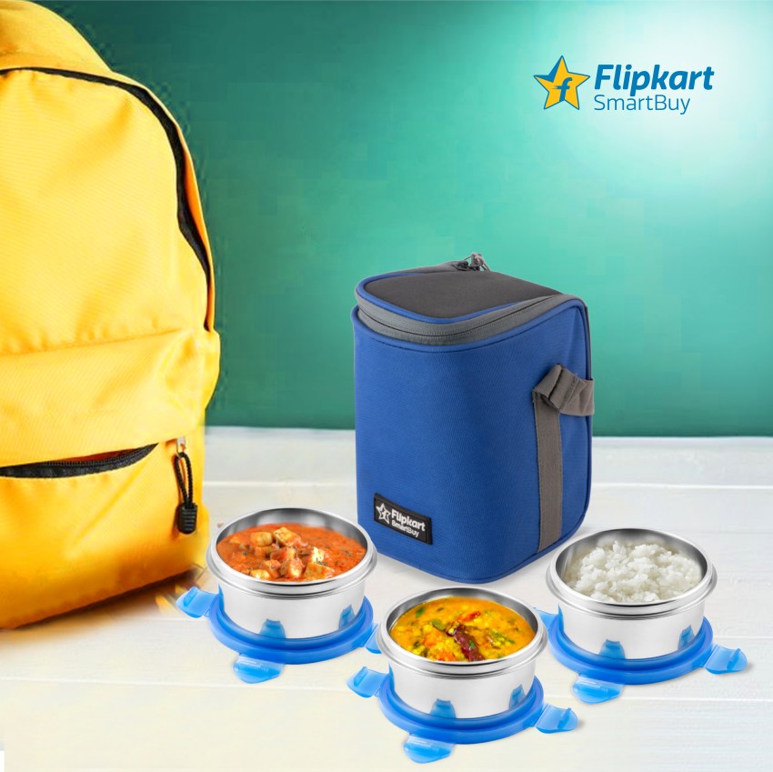 Flipkart SmartBuy Premium Quality Plastic Lunch Box Tiffin  Box 3 Containers Lunch Box 