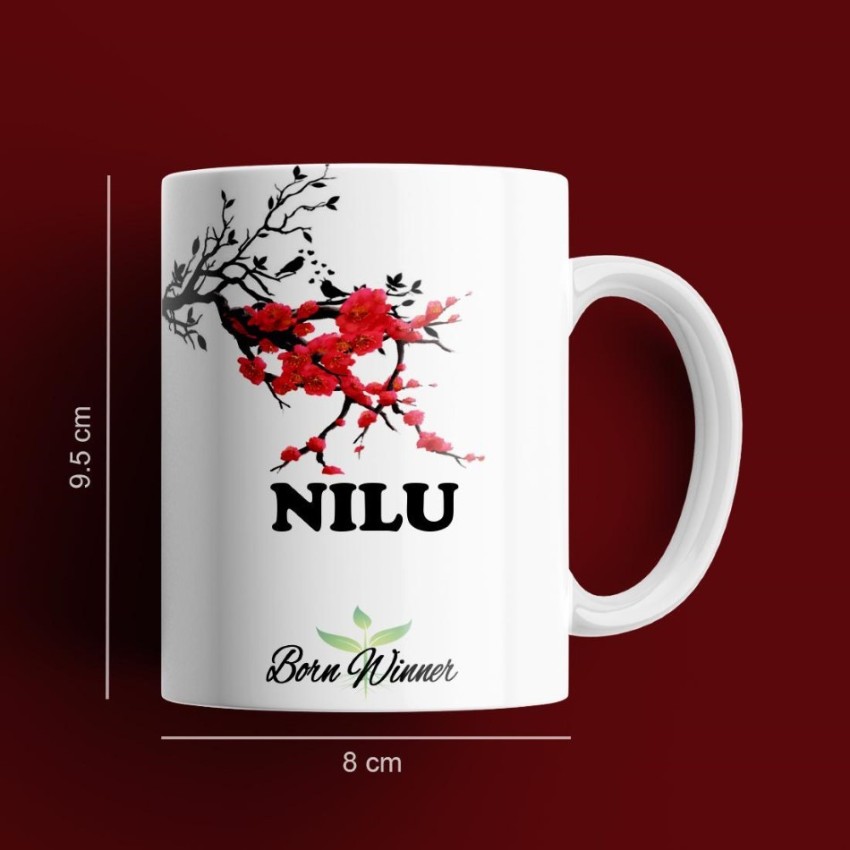 Buy Huppme I Love You Nilu Personalized Name Mug 350 ml Inner Red Online  at Low Prices in India  Amazonin