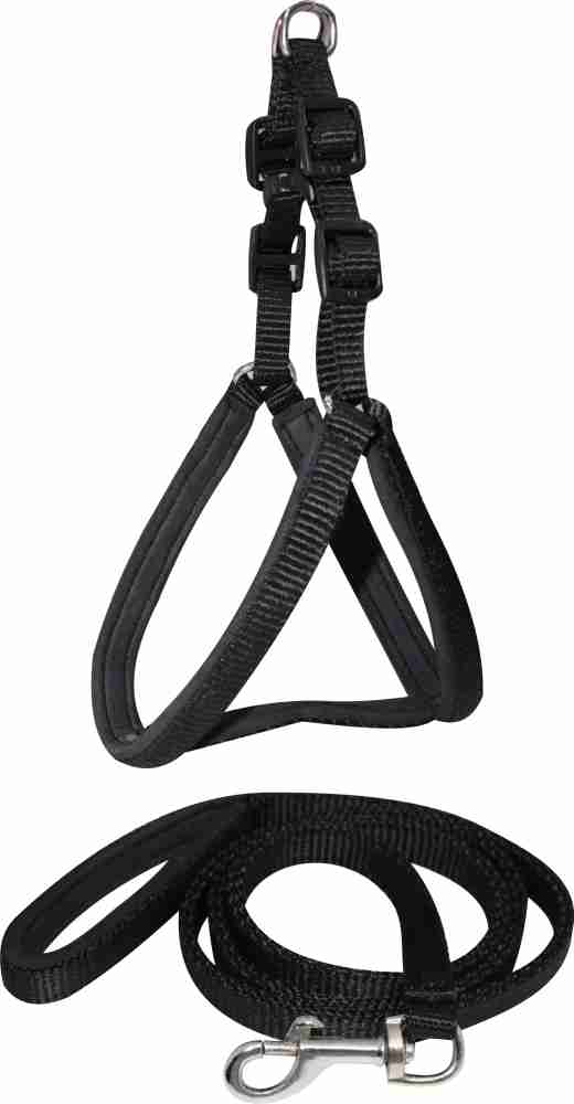 Flipkart SmartBuy Dog Belt Combo of 1 2 inch Padded Black Puppy Body Harness with Soft Handle Padded Black Dog Leash Specially for Small Dogs Adjustable Chest Size 13 19 inch Dog