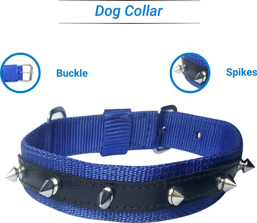 Flipkart SmartBuy Dog Belt 1 inch Blue Spike Collar for Your Pet