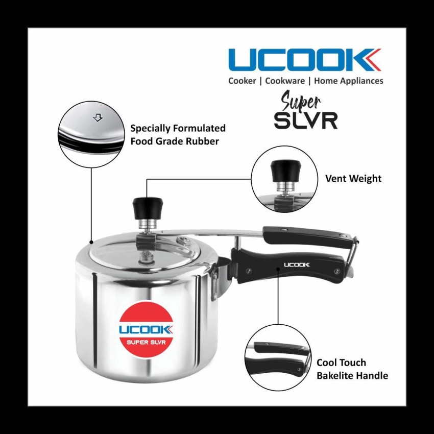 UCOOK Super Silver 3 L Pressure Cooker Price in India Buy UCOOK