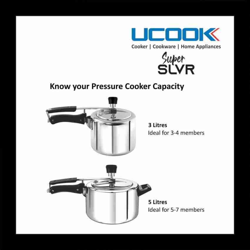 UCOOK Super Silver 3 L Pressure Cooker Price in India Buy UCOOK