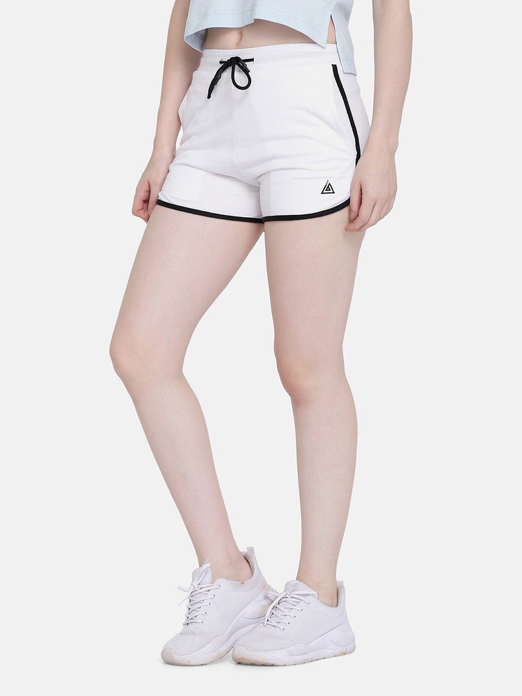 Ladies white sports shorts top