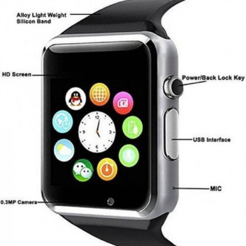 Welrock Smart Watch silver smart1 Smartwatch Price in India Buy