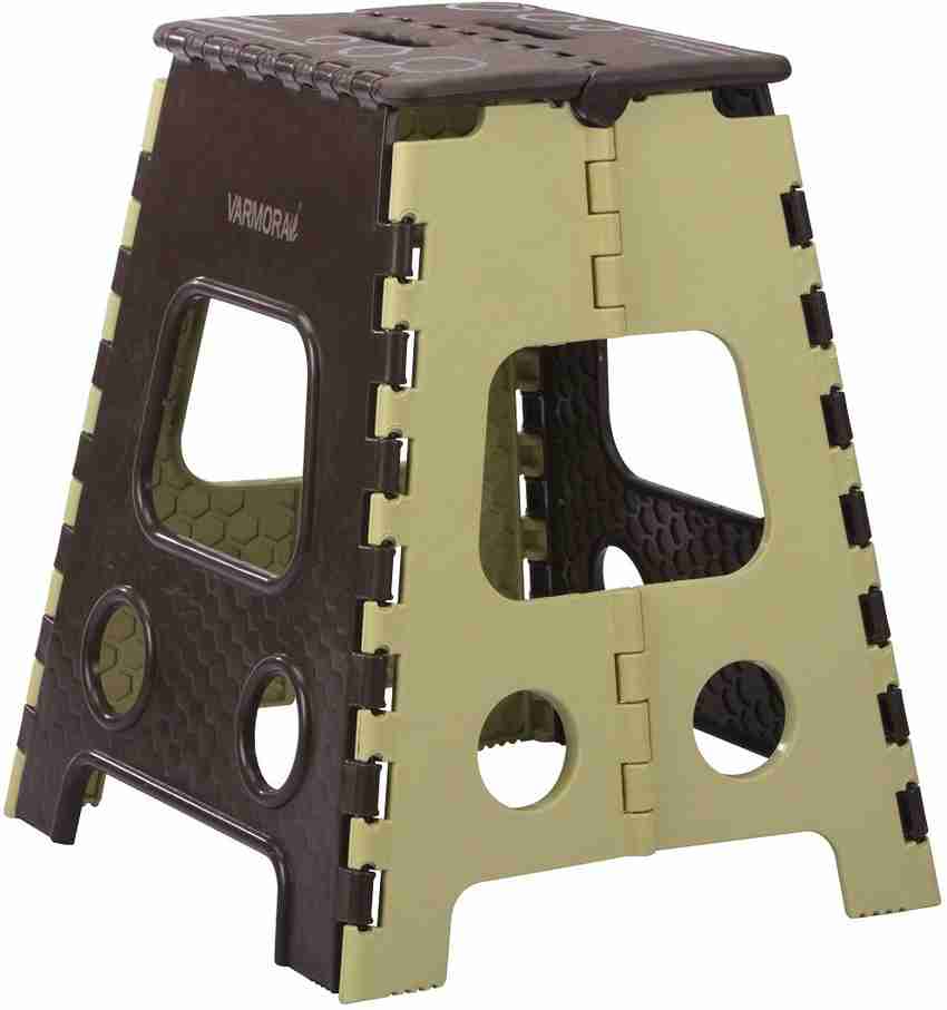 VARMORA 18 Inches Super Strong Folding Step Stool for Adults and
