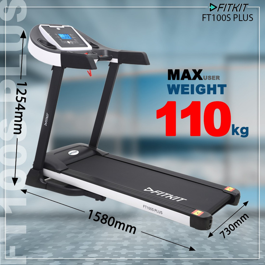 FITKIT by Cultsport FT100SPlus Motorized with Manual Inclination Diet Plan and Installation Services Treadmill Buy FITKIT by Cultsport FT100SPlus Motorized with Manual Inclination Diet Plan and Instal...
