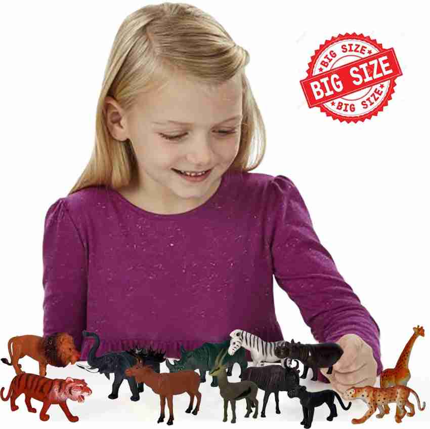 Miniature Mart Pack Of 12 Mini Animal Figures Toy, Realistic Small Jungle  Zoo Animal Figurines Toy Set, Festival , Compilation Prize Or Birthday Gift  Party Favor School Project for Kids Children Toddlers