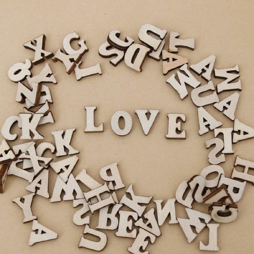 Wooden Alphabet Letters for DIY Crafts, 3D Letters India