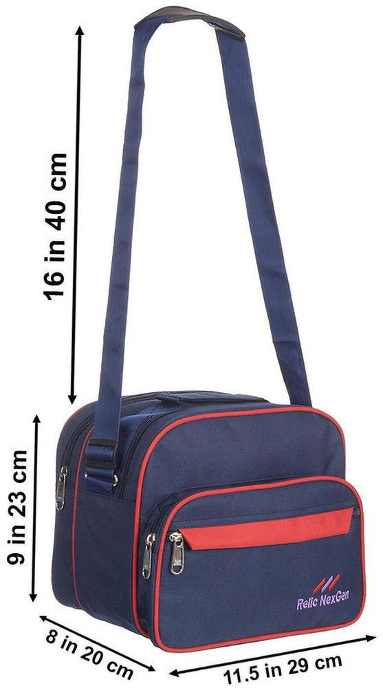 Flipkart Relic NexGen Polyester Small Messenger Bag Cash Bag for Men and Women Blue Waterproof Sling Bag Sling Bag