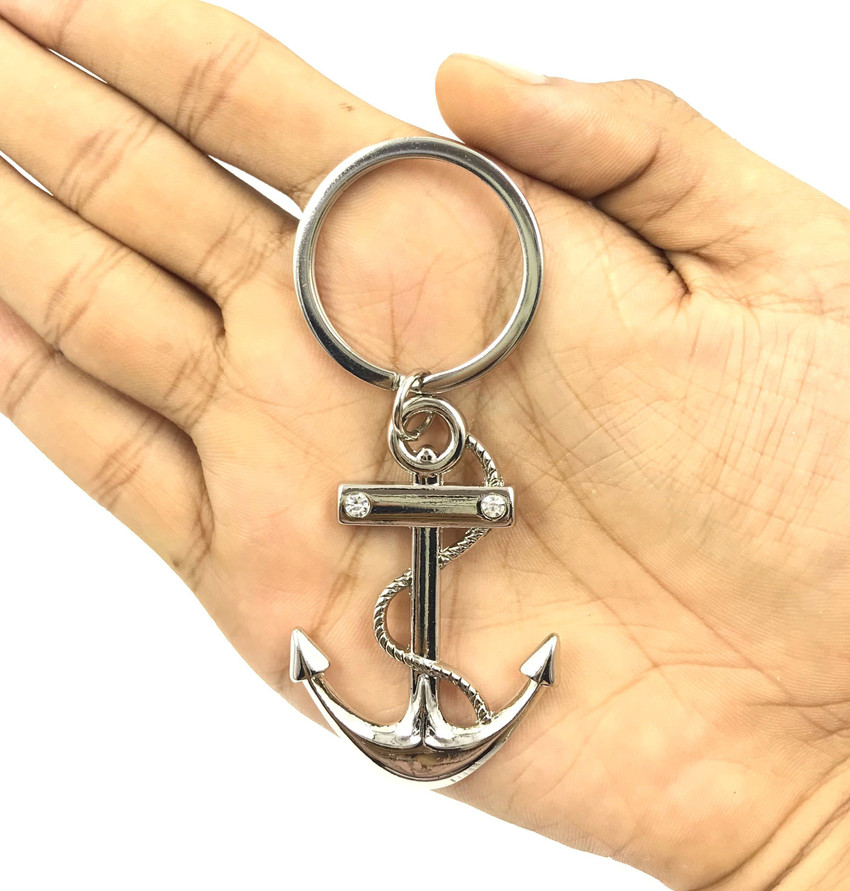Good Goody Metal Anchor Keyring Silver Cool Indian Navy Keychain Sea Oceans Army Fancy Multipurpose Accessory For Women Men Girls Boys Couples Key Chain Price in India Buy Good Goody Metal Anchor Keyr...