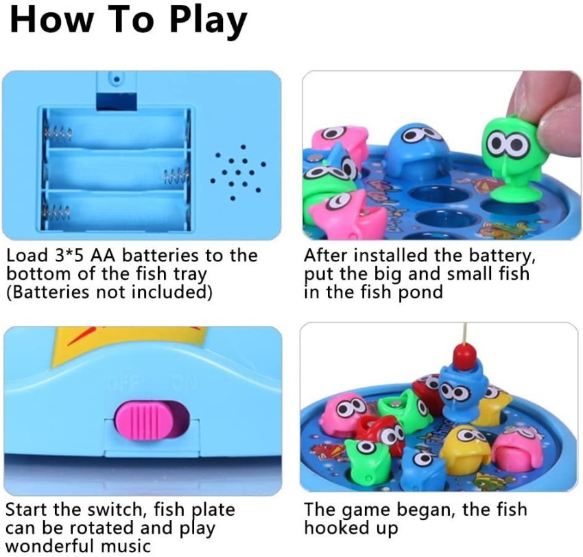 Toyvala Fish Catching Game Big with 26 Fishes and 4 Pods With Music &  Lights276 - Fish Catching Game Big with 26 Fishes and 4 Pods With Music &  Lights276 . Buy