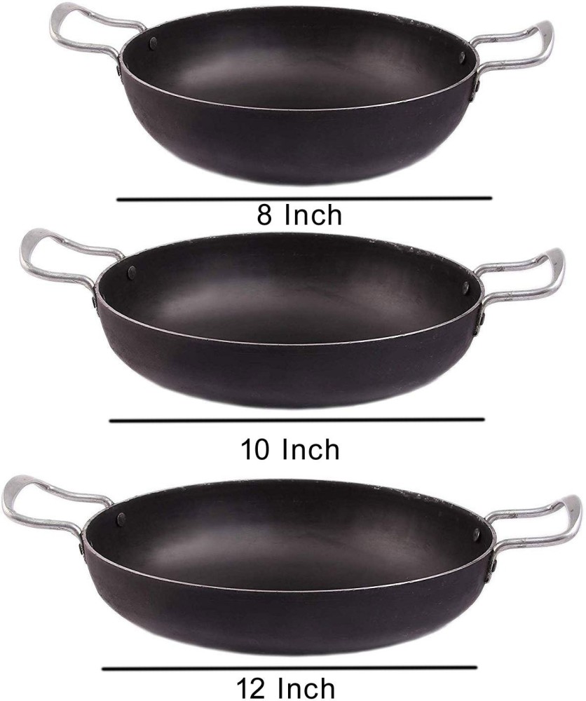 Black Color 8 Inch 20 Cm Iron Deep Kadai/Frying Pan For Cooking - Buy Black  Color 8 Inch 20 Cm Iron Deep Kadai/Frying Pan For Cooking Product on