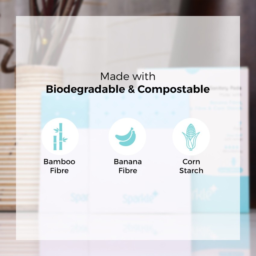 Banana Fiber Biodegradable XL Sanitary Pads - 8 Pads