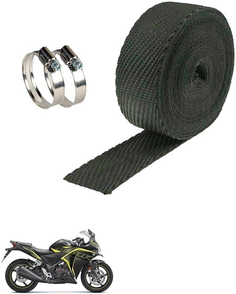 PrtSc 3 Meter Black Bike Silencer Wrap for Hona CBR 250R Bike