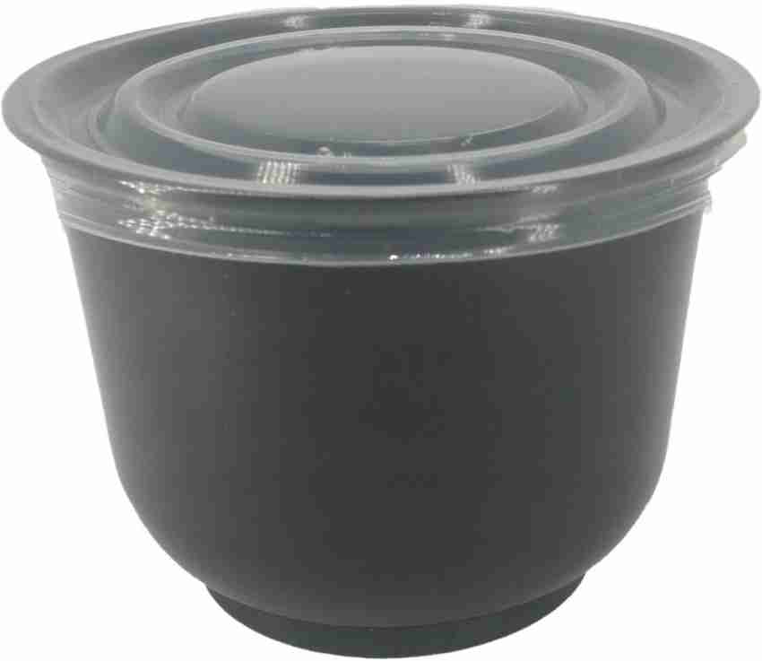 Round 100 Ml Black Disposable Plastic Food Container