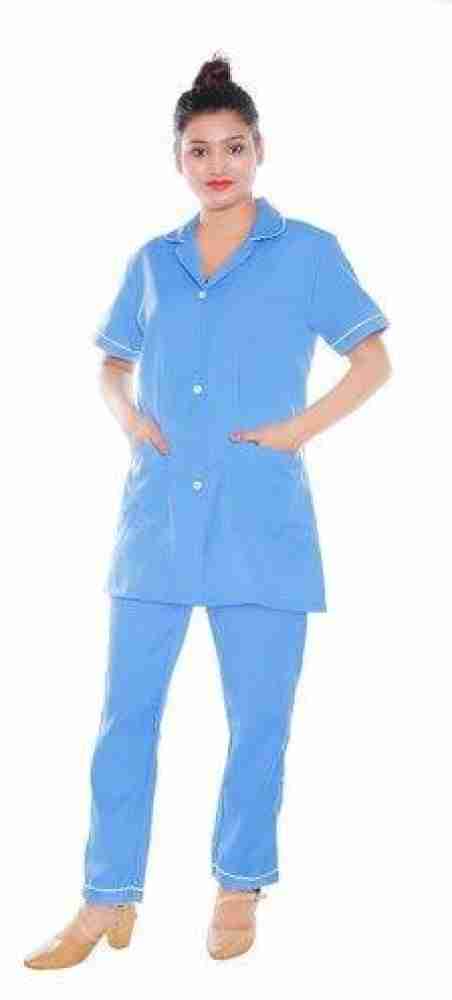 UNIFORM CRAFT Female Nurse Uniform | Hospital Staff, clinics, Home Health,  Nanny Uniforms for Women made of Polyester-Cotton (L, Pink)
