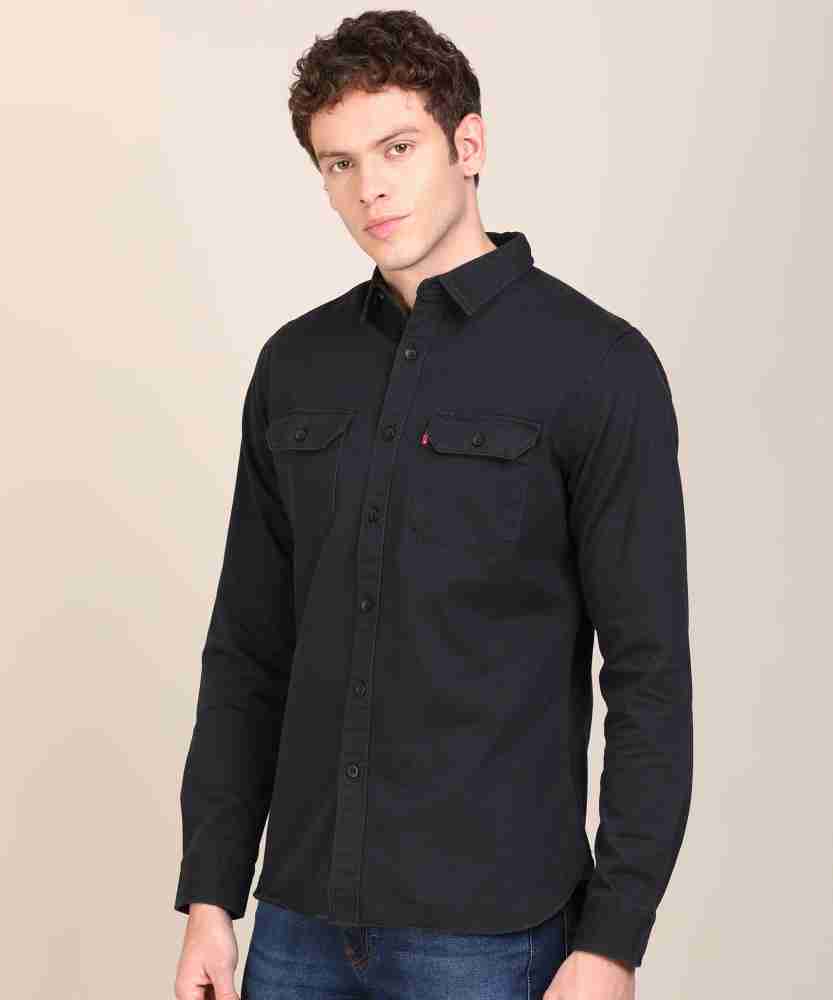 LEVI S Men Solid Casual Black Shirt Buy LEVI S Men Solid Casual Black Shirt Online at Best Prices in India Flipkart