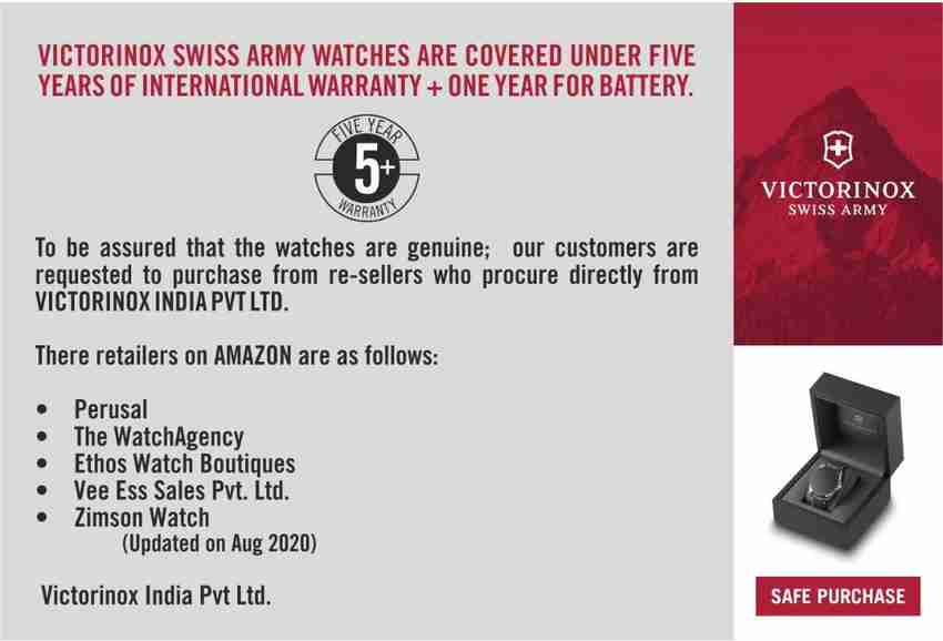 Victorinox Chronograph Black Dial 42mm Men s Watch Analog Watch