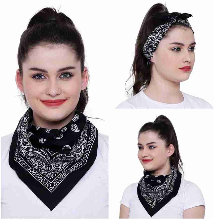 Bismaadh 100% Cotton Paisley Pattern Bandanas Face Mask Square Scarf  Headwear [Black] Handkerchief - Buy Bismaadh 100% Cotton Paisley Pattern  Bandanas Face Mask Square Scarf Headwear [Black] Handkerchief Online at  Best Prices