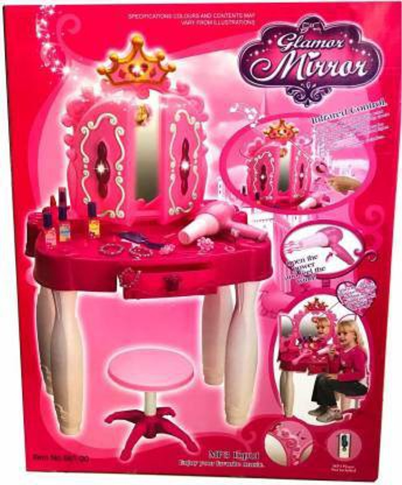 arvy enterprise Glamour Mirror Girls Make Up Dressing Table Kids