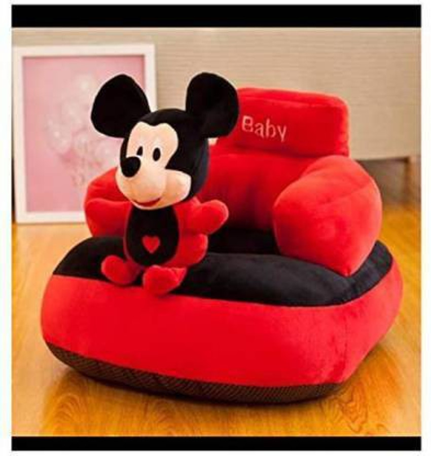 KidsBerry Mickey Shape Soft Plush Cushion Baby Sofa Seat or