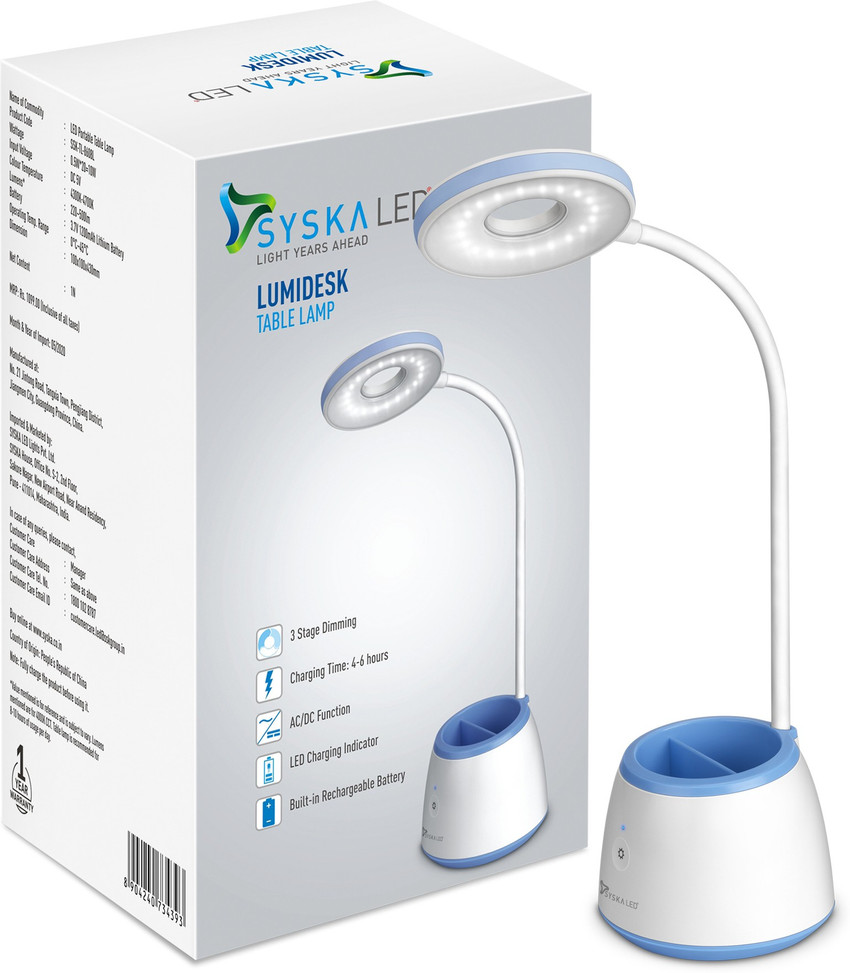Syska SSK TL 8608L Rechargeable Table Lamp Price in India Buy Syska SSK TL 8608L Rechargeable Table Lamp online at Flipkart