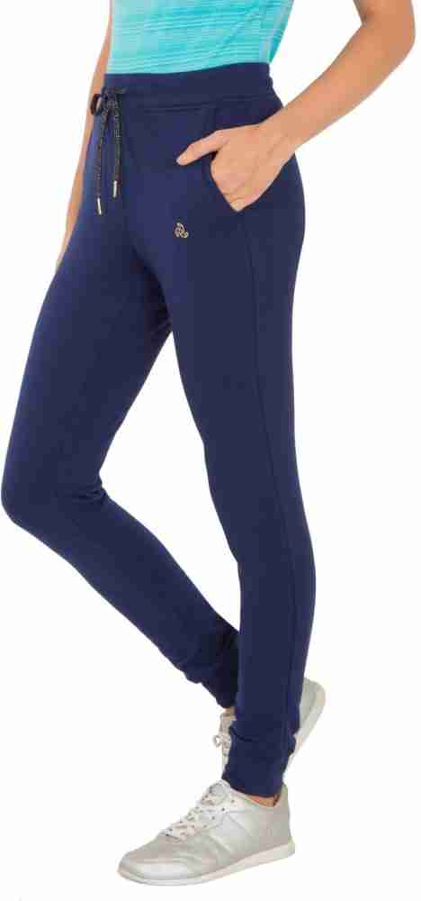 Jockey Women's Track Pants, Small, Imperial Blue/Snow Melange