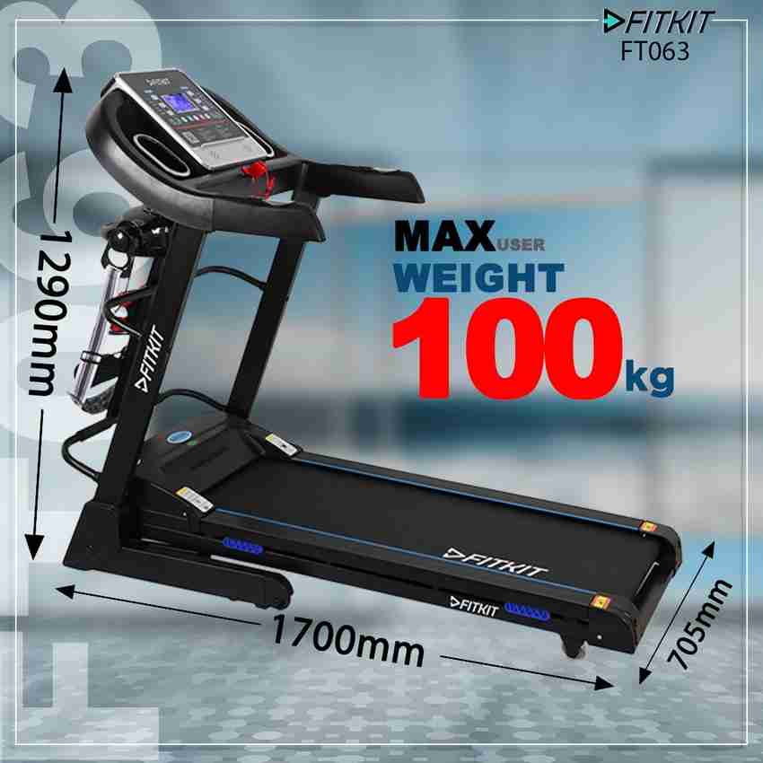 FITKIT by Cultsport FT063 7 in 1 Auto Incline Motorized Multi Functional Free Installation Treadmill