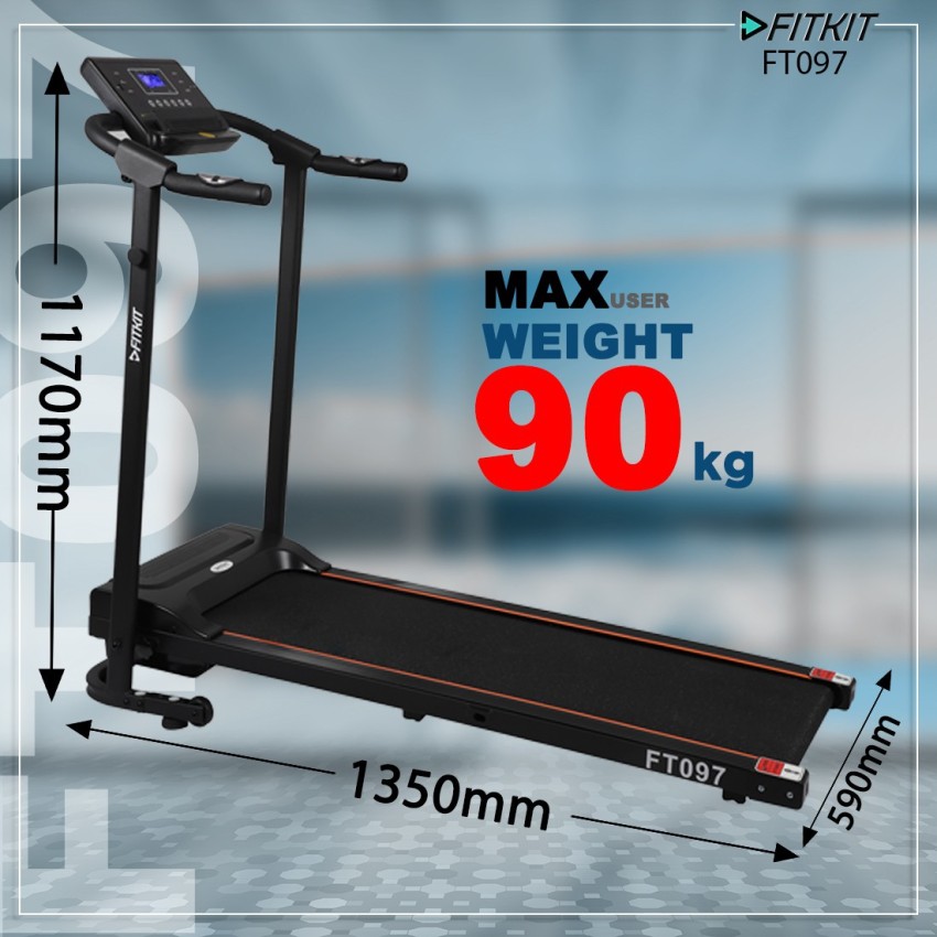 FITKIT by Cultsport FT097 Steel 1 HP Motorized black (Free 