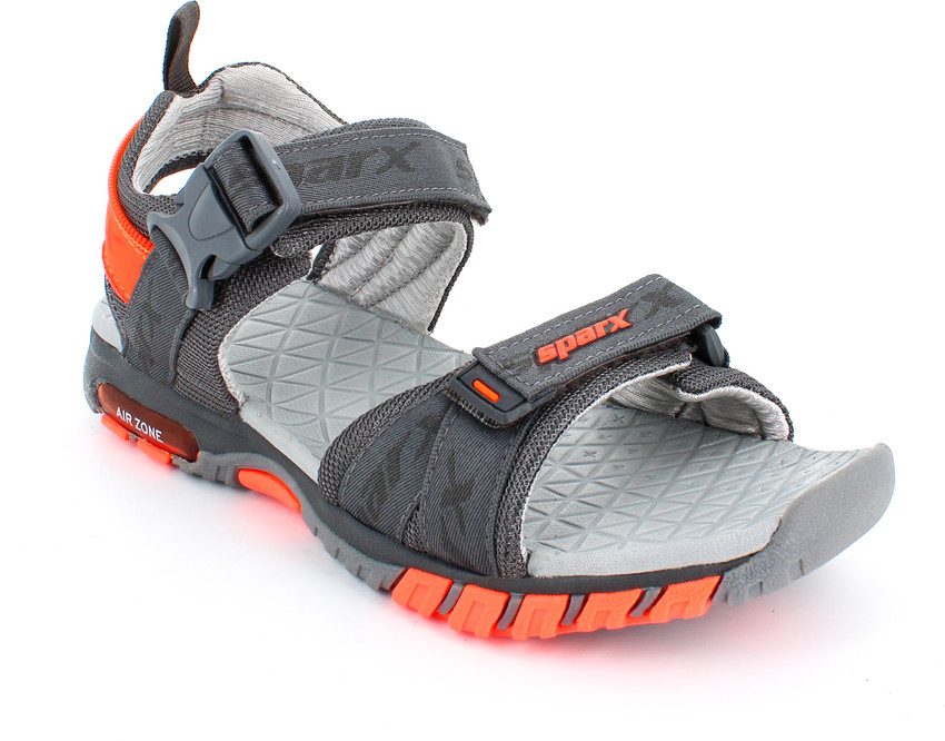 Sparx Men Grey Orange Sandals