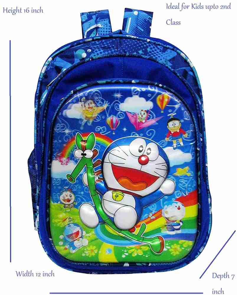 Flipkart FUNCART Doremon Cartoon Print 3D School Bag for