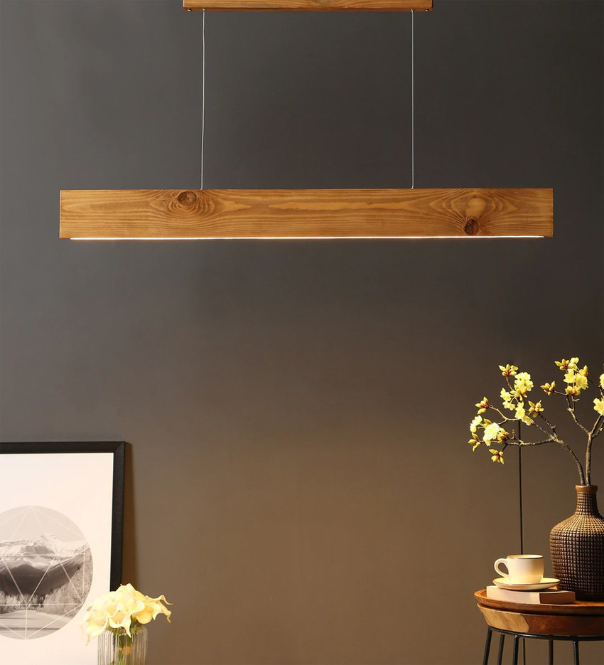 Wood sales lamp ceiling