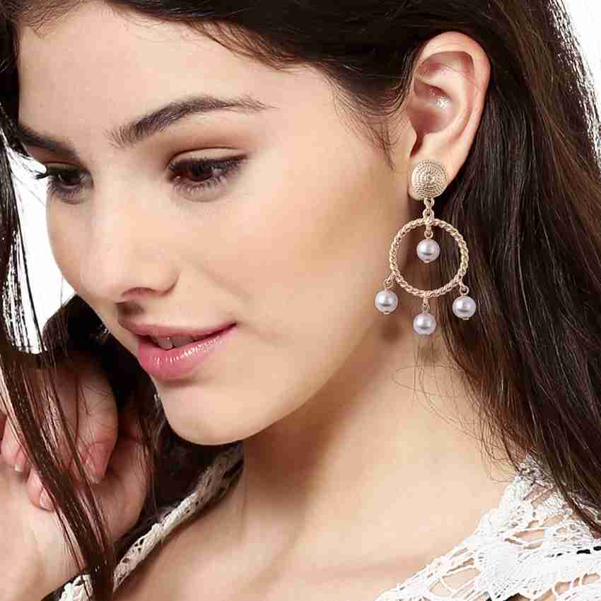 Flipkart Buy Estele ESTELLE Gold Tone Plated Princess Earrings for Women Alloy Chandbali Earring Online at Best Prices in India