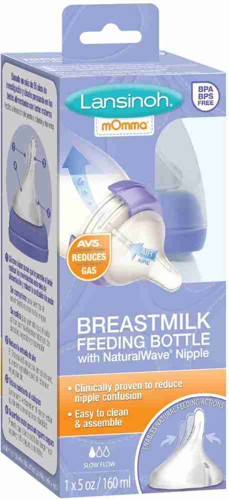 Lansinoh Breastmilk Feeding Bottle, Slow Flow
