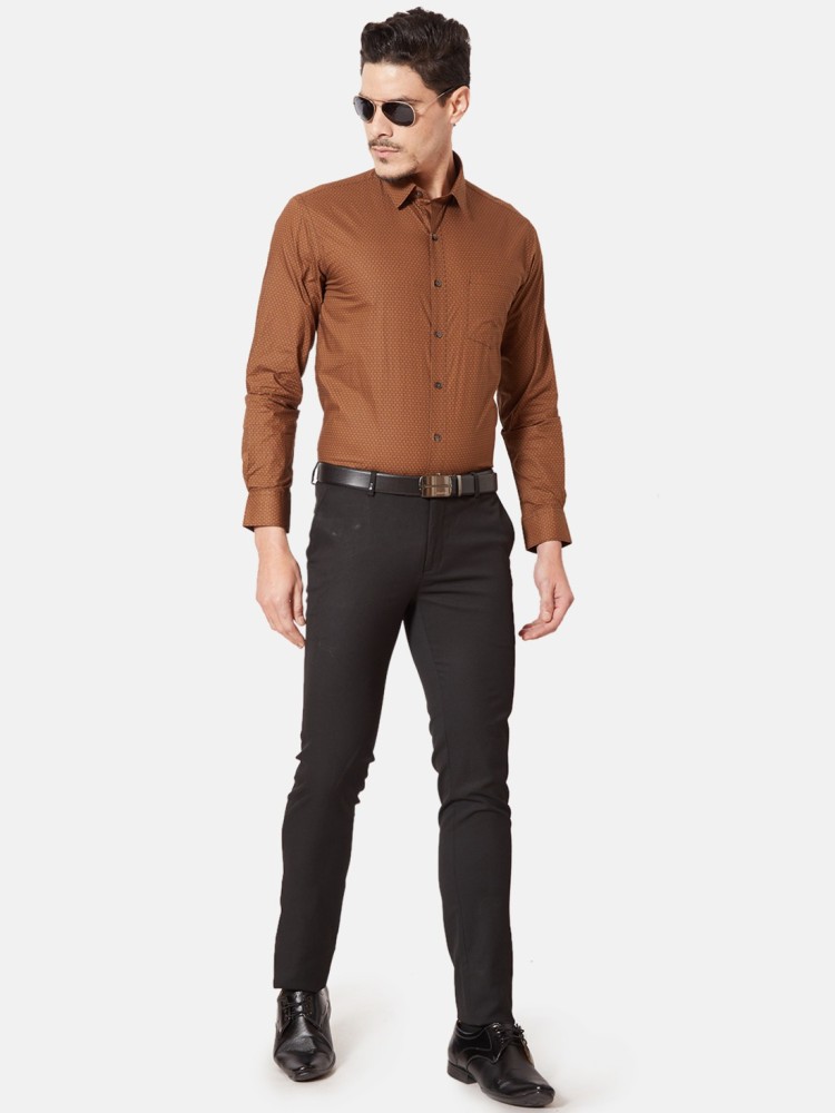 Oxemberg MenS Cotton SlimFit Casual Shirt Ojn1409F Brown in Hyderabad  at best price by Kasturi Brothers  Justdial